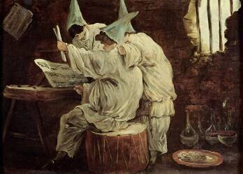 Bouffons musiciens (Hubert Robert) - Muzeo.com