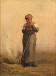 Brûleuse d'herbes (Jean-François Millet) - Muzeo.com