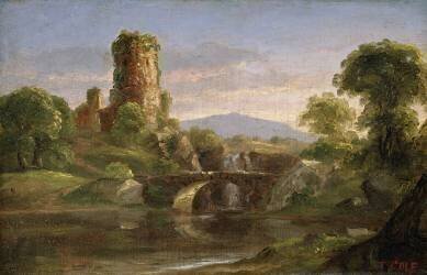 Château et rivière (Thomas Cole) - Muzeo.com