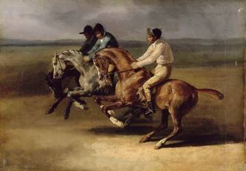 Course de chevaux montés (Théodore Géricault) - Muzeo.com