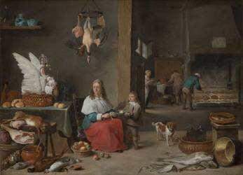 Cuisine intérieure (David Teniers le Jeune) - Muzeo.com