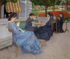 Dames cousant (Gustave Caillebotte) - Muzeo.com
