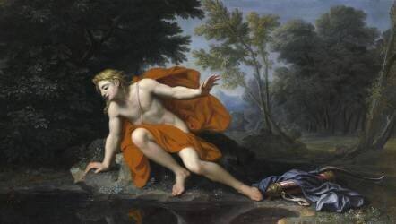 Echo et Narcisse (René Antoine Houasse) - Muzeo.com