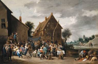 Fête villageoise, noce (David Teniers le Jeune) - Muzeo.com