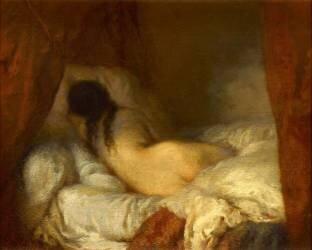 Femme nue couchée (Jean-François Millet) - Muzeo.com