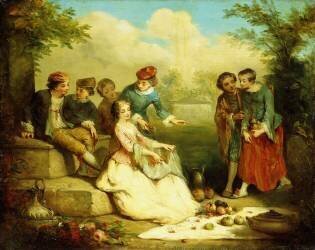 Fête galante (Théodule Ribot) - Muzeo.com