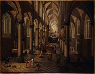 Intérieur d'église (Pieter Neefs le Jeune) - Muzeo.com