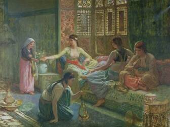Intérieur d'un harem (Léon Belly) - Muzeo.com