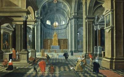 Intérieur d'une église (Bartholomeus van Bassen) - Muzeo.com