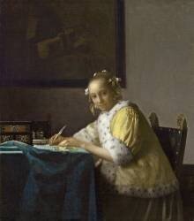 Jeune Femme écrivant (Johannes Vermeer) - Muzeo.com