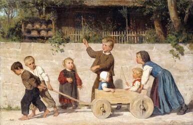 Kindergespann (Albert Anker) - Muzeo.com