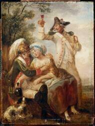 La Buveuse (Louis-Joseph Watteau de Lille) - Muzeo.com