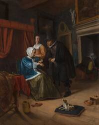 La fille malade (Jan Steen) - Muzeo.com