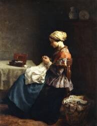La petite couturière (Jules Breton) - Muzeo.com
