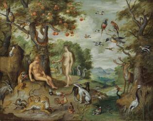 La tentation d'Adam (Jan Brueghel le Jeune) - Muzeo.com