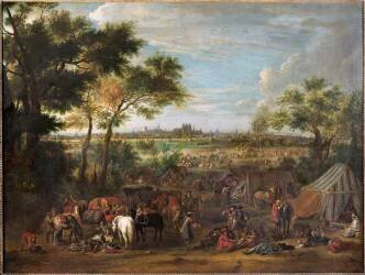 L'armée de Louis XIV devant Tournai (Adam Frans van der Meulen) - Muzeo.com