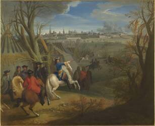 L'armée française campe devant Cambrai le 22 mars 1677 (Adam Frans van der Meulen) - Muzeo.com