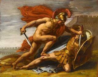 Le combat (Anne-Louis Girodet) - Muzeo.com