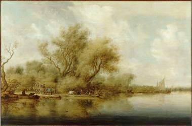 Le débarcadère (Salomon van Ruysdael) - Muzeo.com