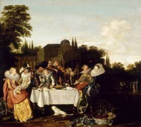 Le festin champêtre (Dirck Hals) - Muzeo.com