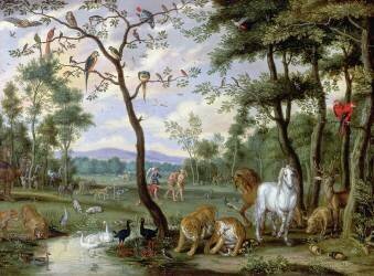 Le paradis terrestre (Jan Brueghel le Jeune) - Muzeo.com
