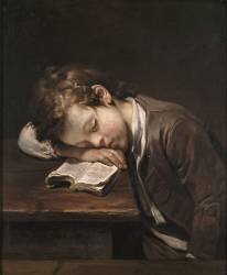 Le petit paresseux (Jean-Baptiste Greuze) - Muzeo.com