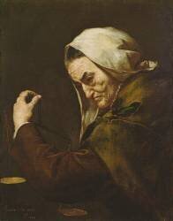 Le vieil usurier (Jusepe de Ribera) - Muzeo.com