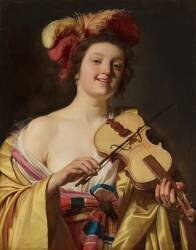 Le violoniste (Gerrit van Honthorst) - Muzeo.com