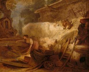 L'étable (Jean-Honoré Fragonard) - Muzeo.com