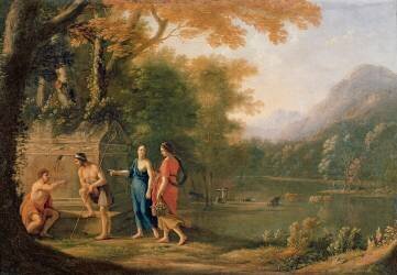 Les Bergers d'Arcadie (Laurent de La Hyre) - Muzeo.com