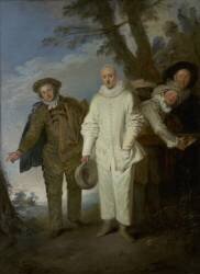 Les comédiens italiens (Antoine Watteau) - Muzeo.com