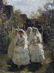 Les premiers communiants à Courrieres (Jules Breton) - Muzeo.com
