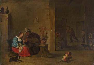 L'Odorat (David Teniers le Jeune) - Muzeo.com