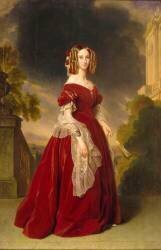 Louise-Marie-Thérèse-Charlotte-Isabelle d'Orléans, reine des Belges (1812-1850), en 1841 (Franz Xaver Winterhalter) - Muzeo.com