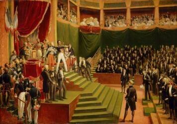 Louis-Philippe prêtant serment à la Charte constitutionnelle (9 août 1830) (anonyme) - Muzeo.com