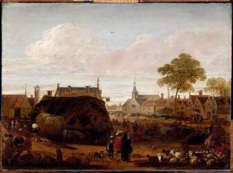 Marché aux bestiaux (Herman Saftleven) - Muzeo.com