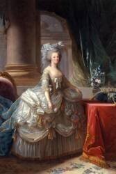 Marie-Antoinette d'Autriche, reine de France (1755-1793), en robe à paniers vers 1785 (détail) (Elisabeth Vigée Le Brun) - Muzeo.com