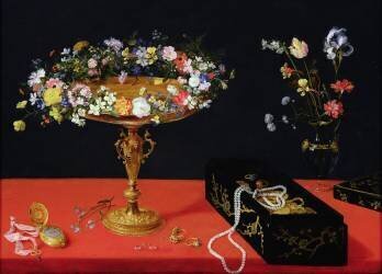 Nature morte d'un tazza avec des fleurs (Jan Brueghel le Jeune) - Muzeo.com