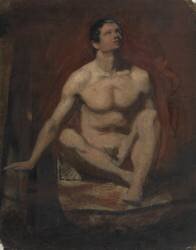 Nu masculin assis (William Etty) - Muzeo.com
