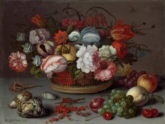 Panier de fleurs (Balthasar van der Ast) - Muzeo.com