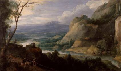 Paysage aux piqueux (Jacques Fouquières) - Muzeo.com