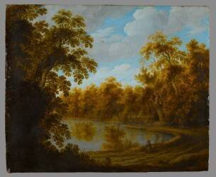 Paysage avec étang (Alexandre Keirinck) - Muzeo.com