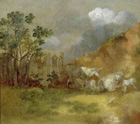 Paysage avec Moutons (Thomas Gainsborough) - Muzeo.com