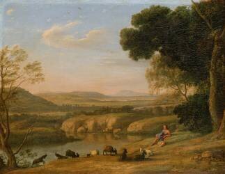 Paysage pastoral (Claude Gellée) - Muzeo.com