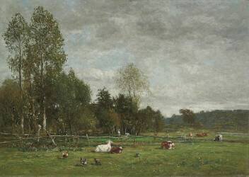 Pâturage près d'Honfleur (Eugène Boudin) - Muzeo.com