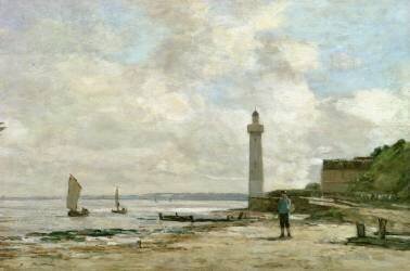 Phare à Honfleur (Eugène Boudin) - Muzeo.com
