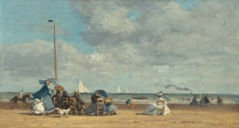 Plage de Trouville (Eugène Boudin) - Muzeo.com