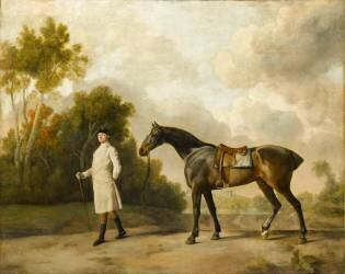 Portrait d'Assheton, 1er Vicomte Curzon, avec sa jument Maria (George Stubbs) - Muzeo.com