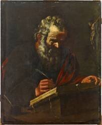 Saint Jérôme écrivant (Jusepe de Ribera) - Muzeo.com