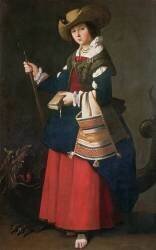 Sainte Marguerite d'Antioche (Francisco de Zurbaran) - Muzeo.com